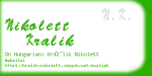 nikolett kralik business card